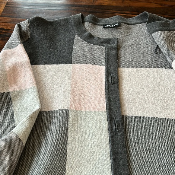 Marble pink and grey colour blocked cardigan XL-XXL - Picture 10 of 10